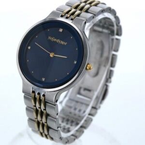 Rare Vintage Yves Saint Laurent Watch "Noël 98" Limited Edition - Navy Blue 4P D
